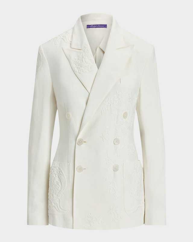 Collen Embroidered Double-Breasted Jacket